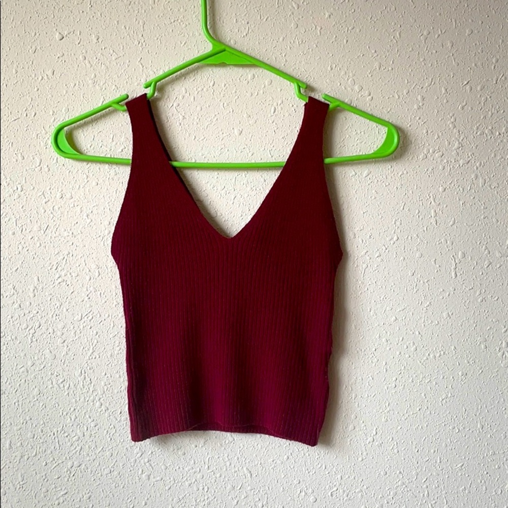 Red crop top